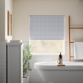 Purity Tile Blue Moisture Resistant Daylight Roller Blind