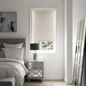 Luxe Feather Silver Blackout Roller Blind