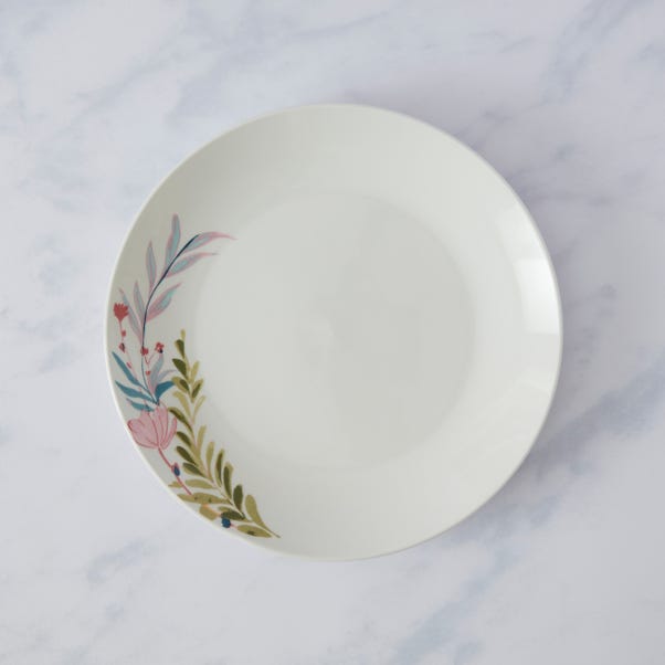 Floral Porcelain Dinner Plate MultiColoured