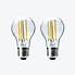 Status 8W Dimmable Filament ES GLS 2 Pack Warm White