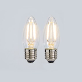 Set of 2 Status 2.5W ES Filament Candle Bulbs