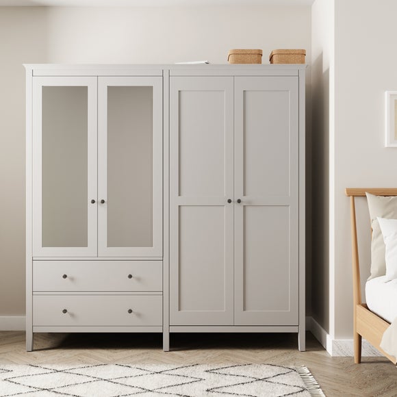 Lynton grey store triple wardrobe