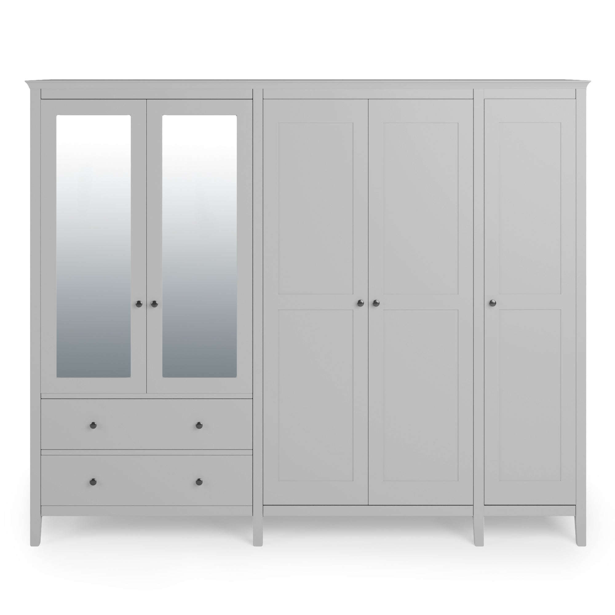 Lynton 5 Door Wardrobe Grey Grey