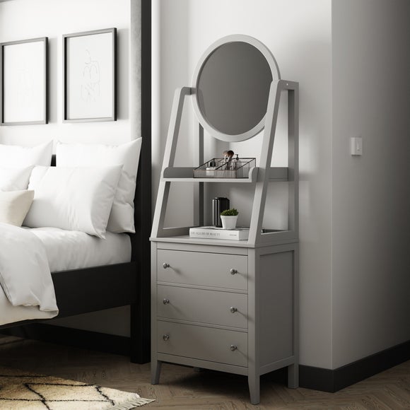 Grey dressing store table and mirror