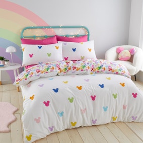 Mickey Rainbow Duvet Cover and Pillowcase Set