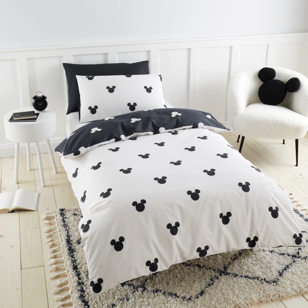 Disney Mickey Mouse Mono Duvet Cover and Pillowcase Set image 1 of 6