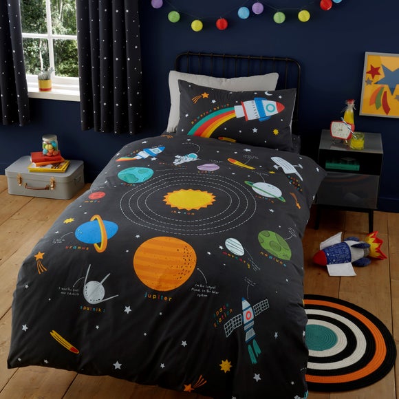 Outer Space Duvet Cover and Pillowcase Set | Dunelm