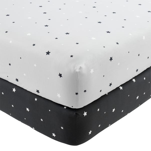 Outer Space Pack of 2 Fitted Sheets  undefined
