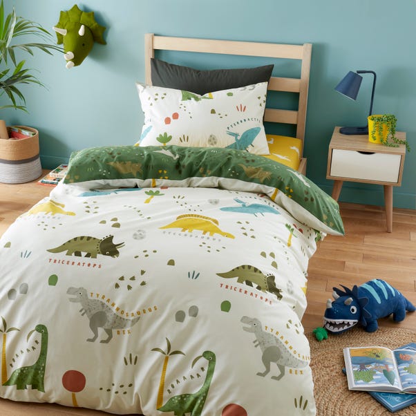 Dino Duvet Cover and Pillowcase Set  undefined