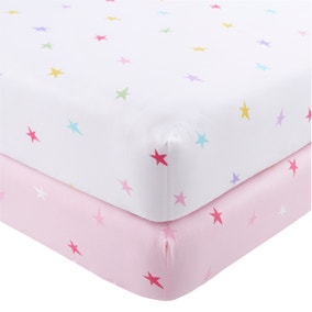 Unicorn Stars Pack of 2 Fitted Sheets