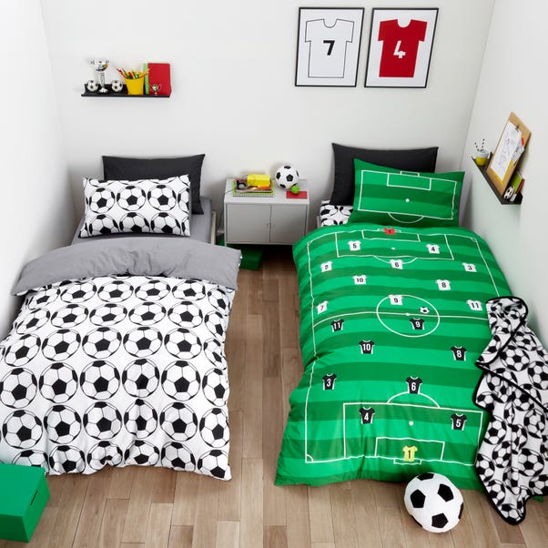 Football Duvet Cover and Pillowcase Twin Pack Set image 1 of 8