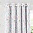 Unicorn Enchanted White Floral Thermal Blackout Eyelet Curtains  undefined