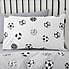 Football Grey and White Reversible Duvet Cover and Pillowcase Set  undefined