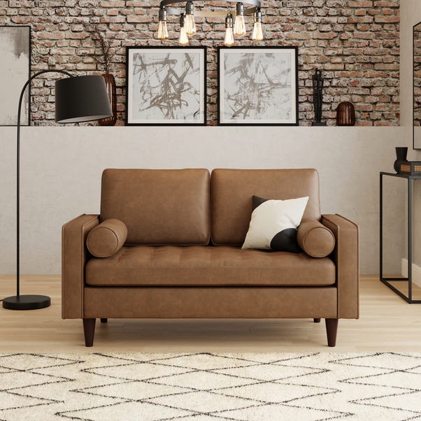 Alfie Faux Leather 2 Seater Sofa image 1 of 8