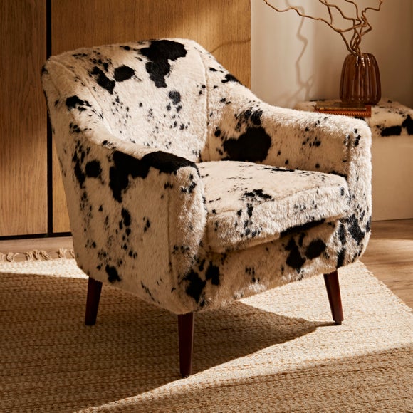 dunelm cow print chair