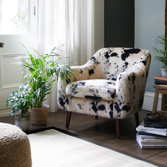 dunelm cow print chair