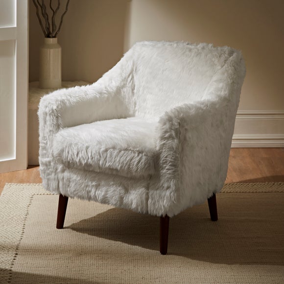 dunelm faux leather tub chair