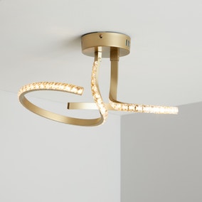 Orion Integrated LED Gold Ceiling Fitting
