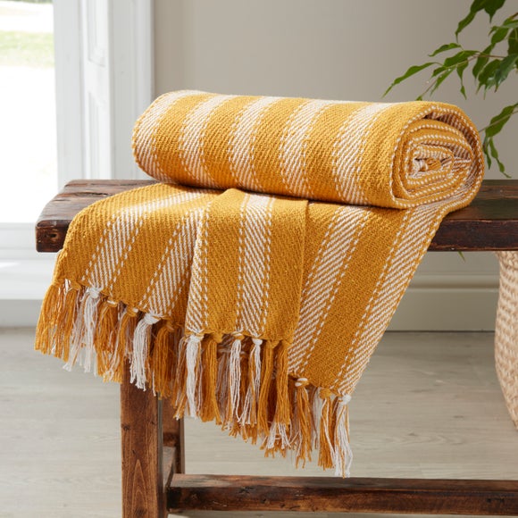 Ochre throw dunelm new arrivals