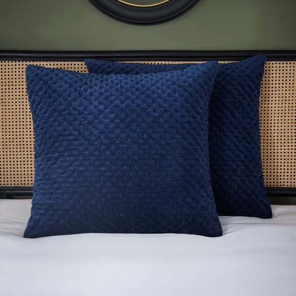 Dorma Genevieve Navy Continental Square Pillowcase image 1 of 2