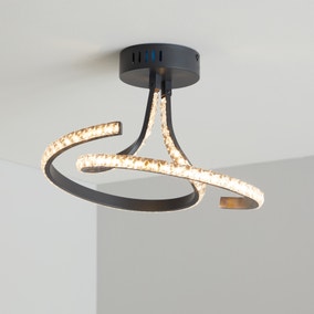 Orion Integrated LED Dark Grey Ceiling Fitting