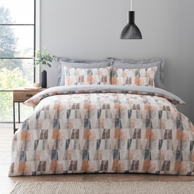Elements Iver Geo Natural Duvet Cover and Pillowcase Set