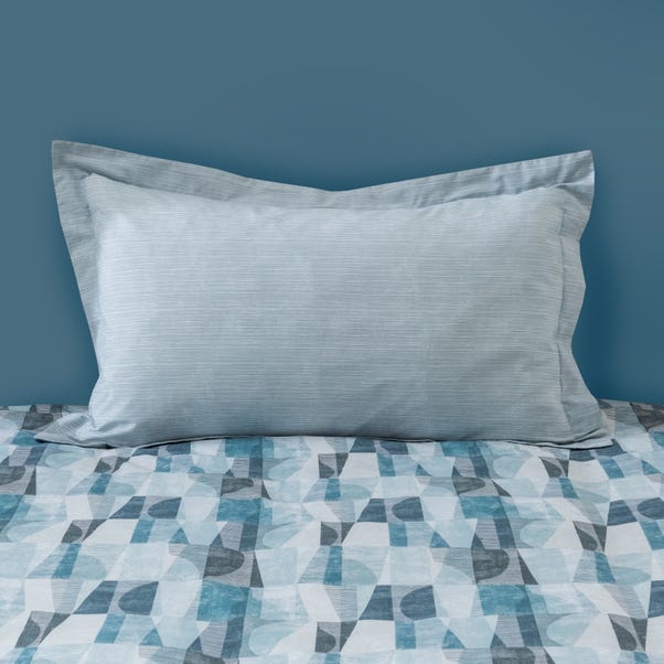 Elements Iver Geo Teal Oxford Pillowcase image 1 of 3