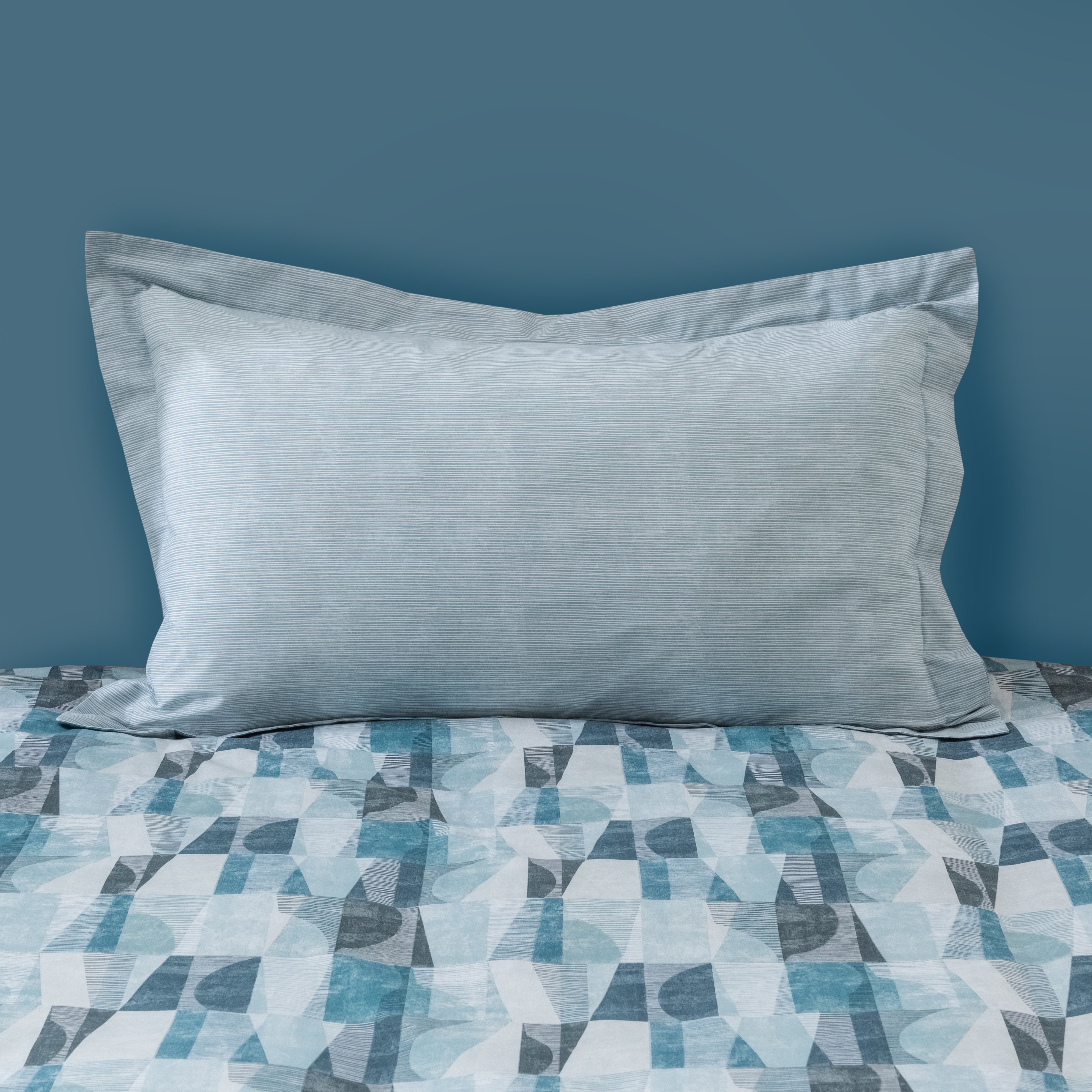 Elements Iver Geo Teal Oxford Pillowcase Green