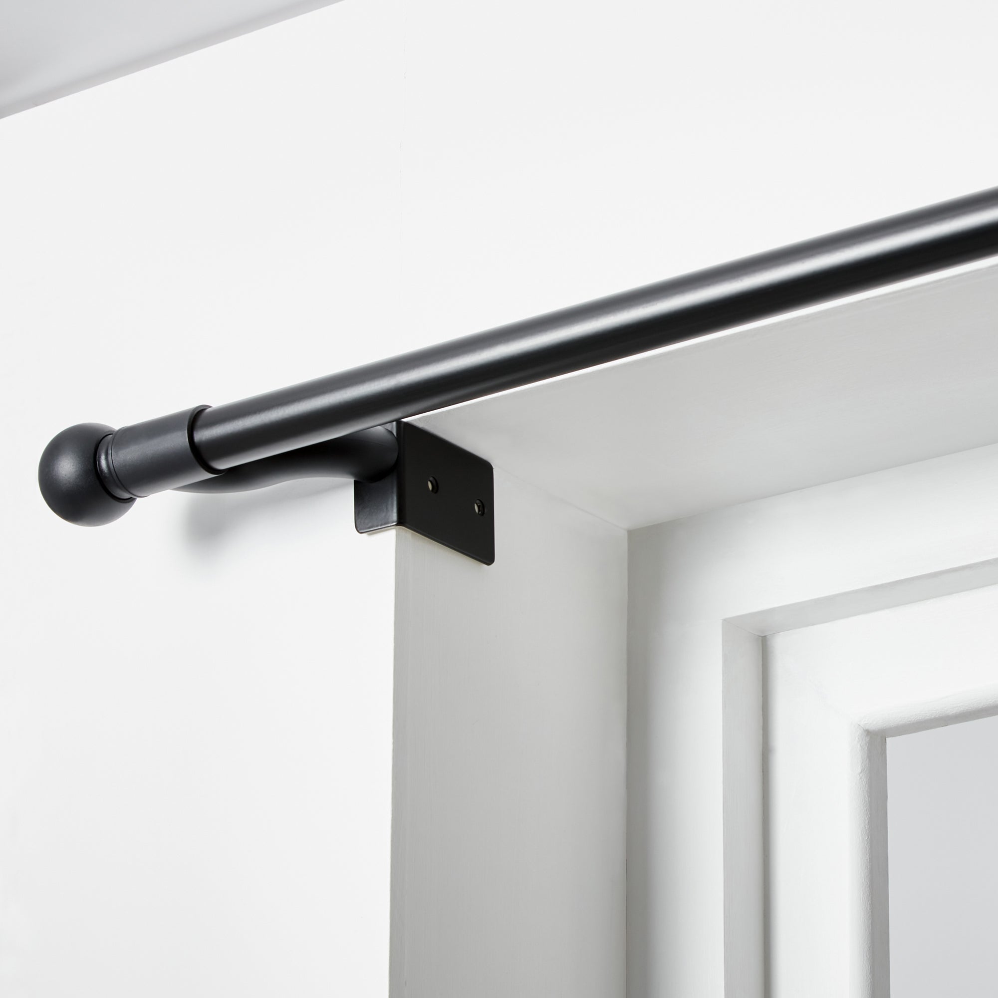 No Drills Extendable Eyelet Curtain Pole