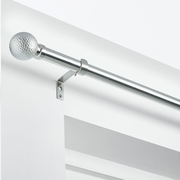 Hammered Effect Extendable Metal Eyelet Curtain Pole image 1 of 3