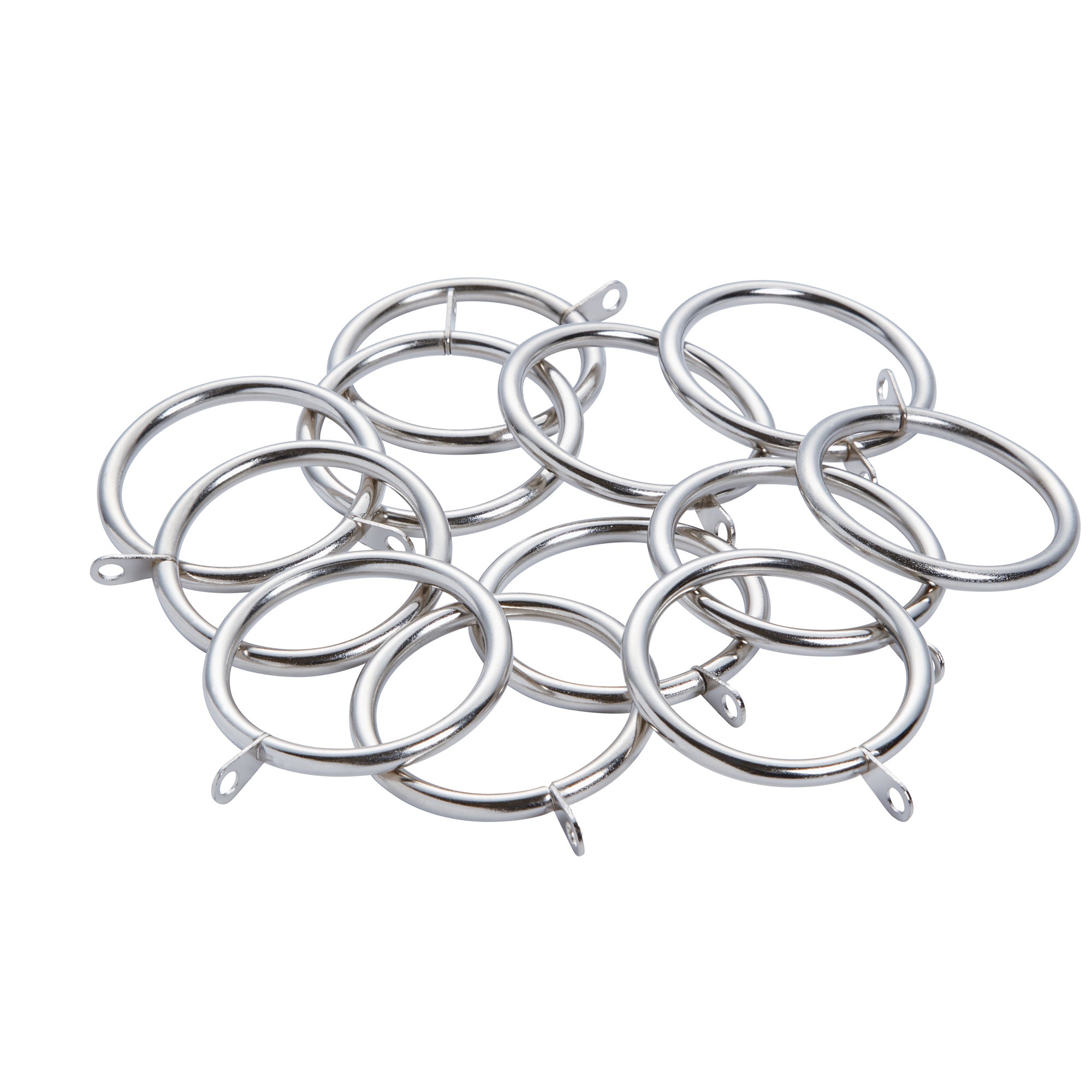 Mix And Match Pack Of 12 Unlined Curtain Rings Dia 28mm Silver
