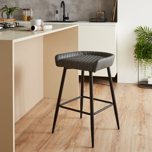 Faux leather store kitchen stools