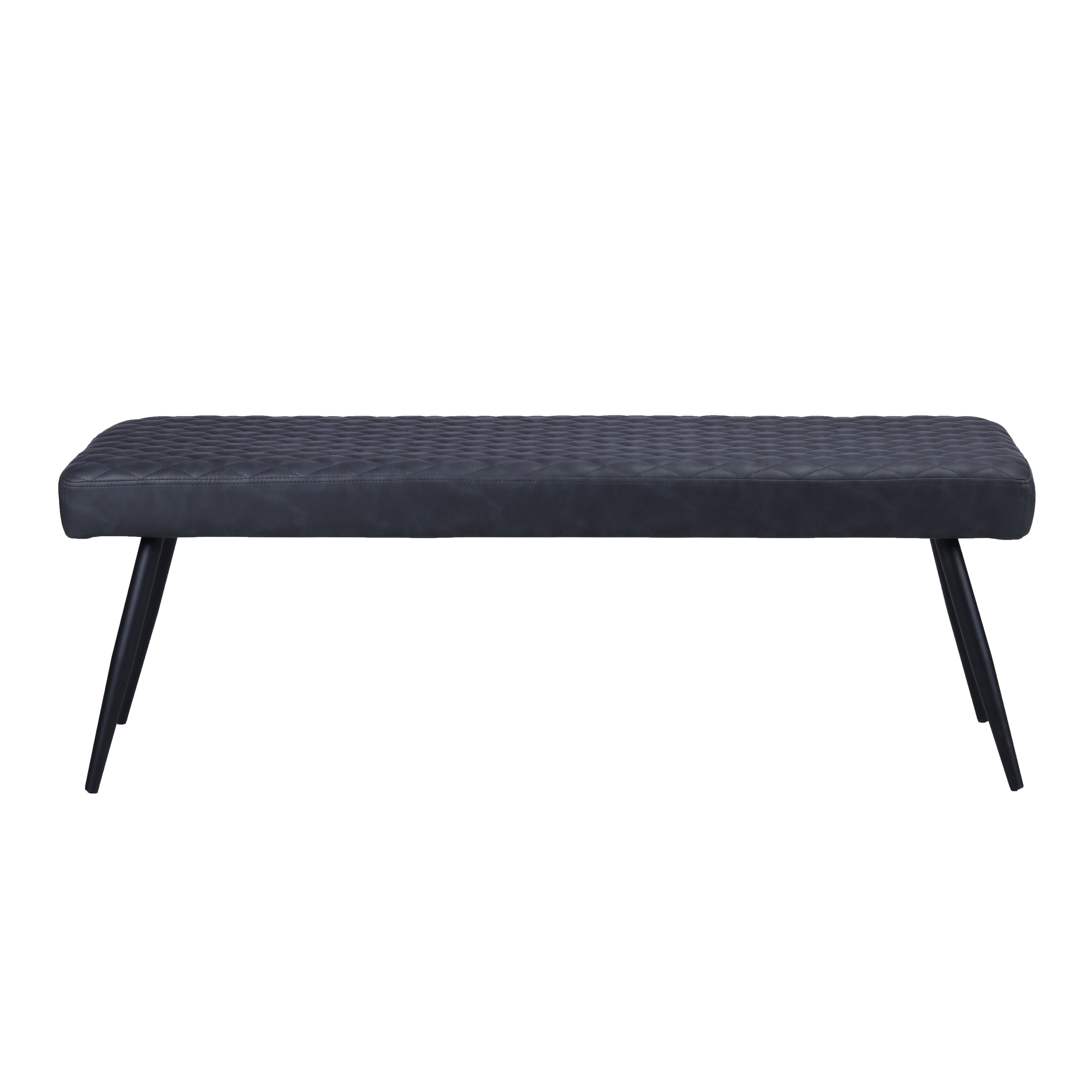 Montreal 2 Seater Dining Bench Faux Leather Black