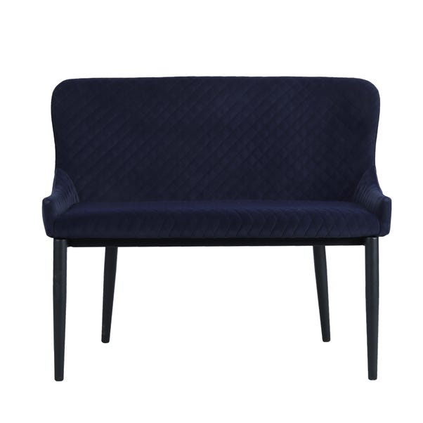 Montreal Small Velvet Dining Bench Seat Montreal Blue