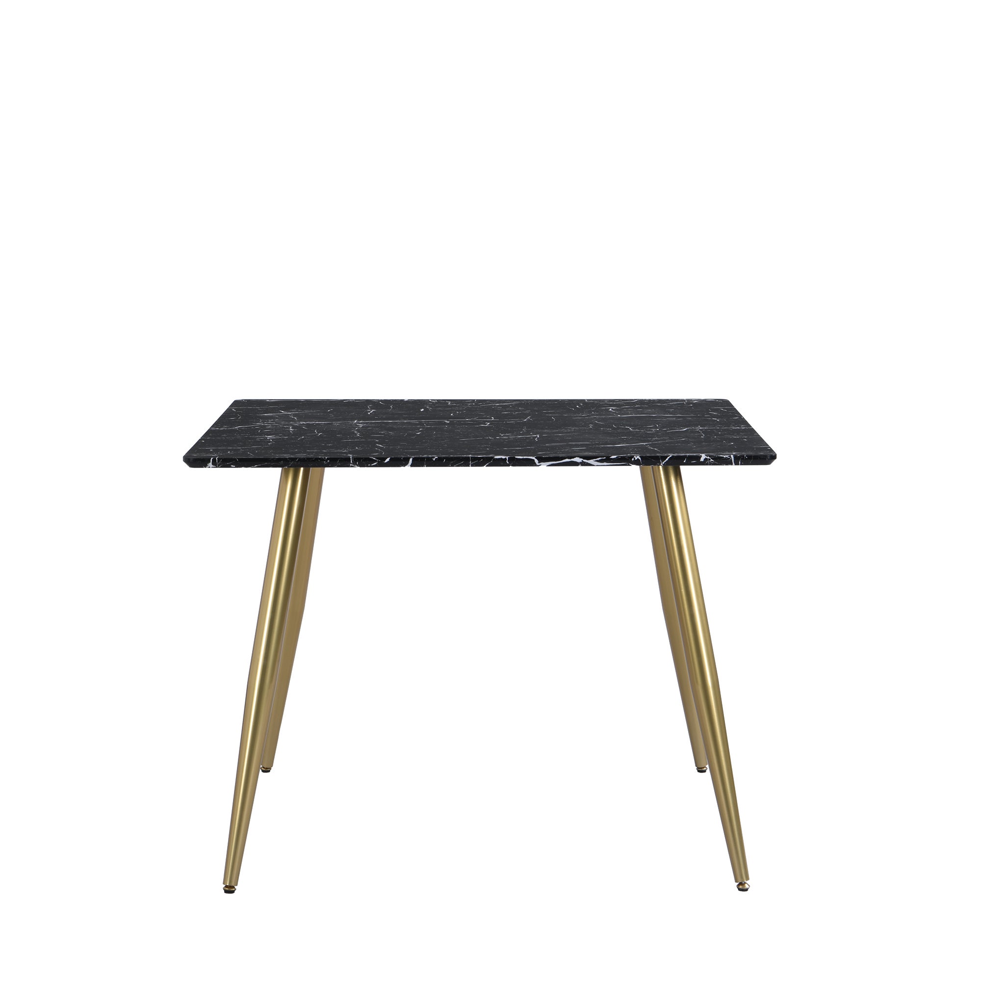 Kendall Faux Marble Square Dining Table Black