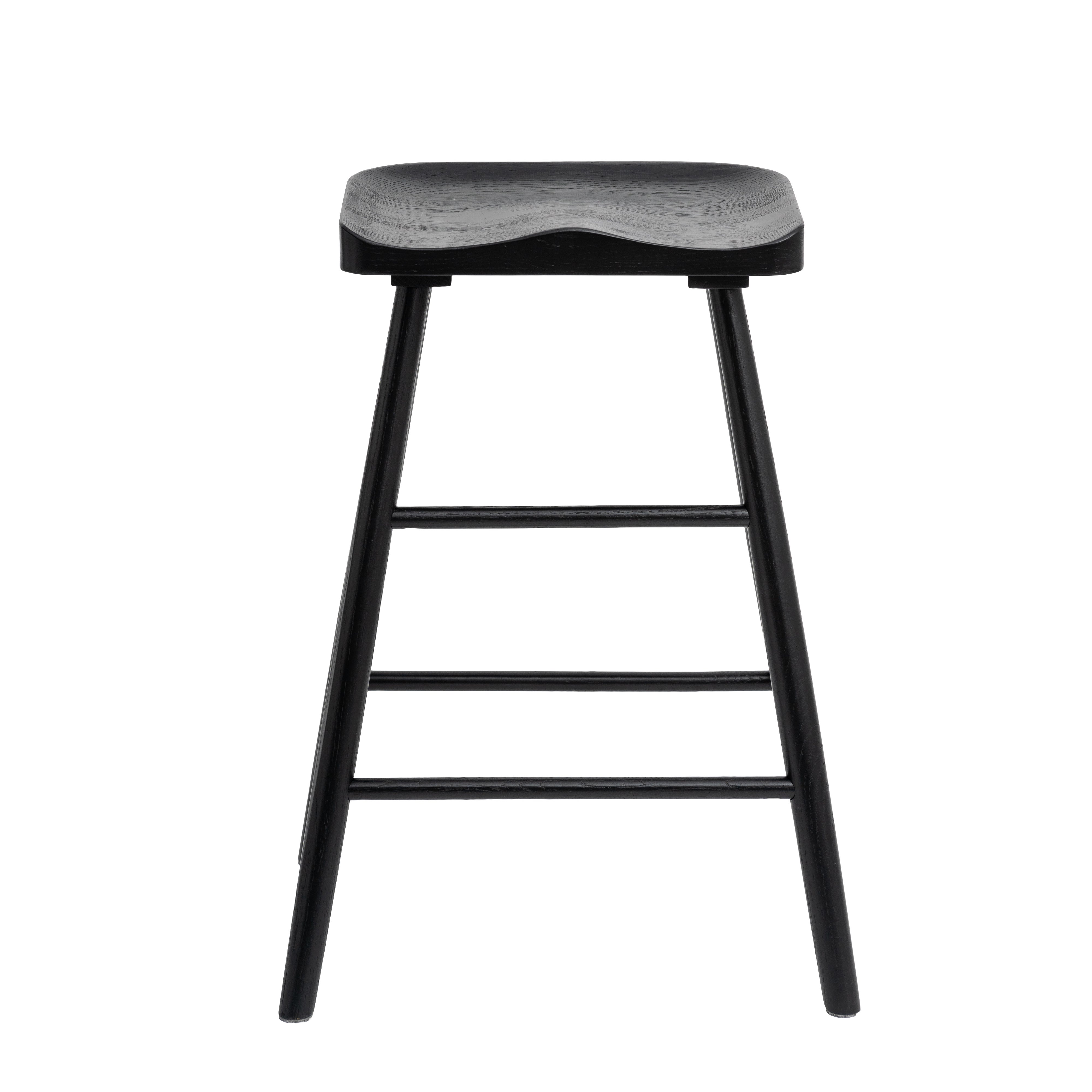 Loxwood Counter Height Bar Stool, Solid Oak Black