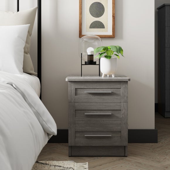 dunelm bedside tables grey