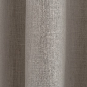 Touch of Linen Natural Thermal Ultra Blackout Eyelet Curtains
