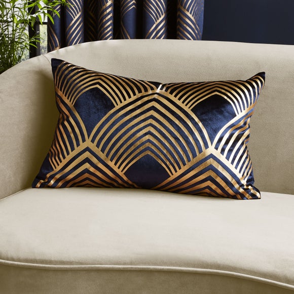 Blue and gold clearance cushion