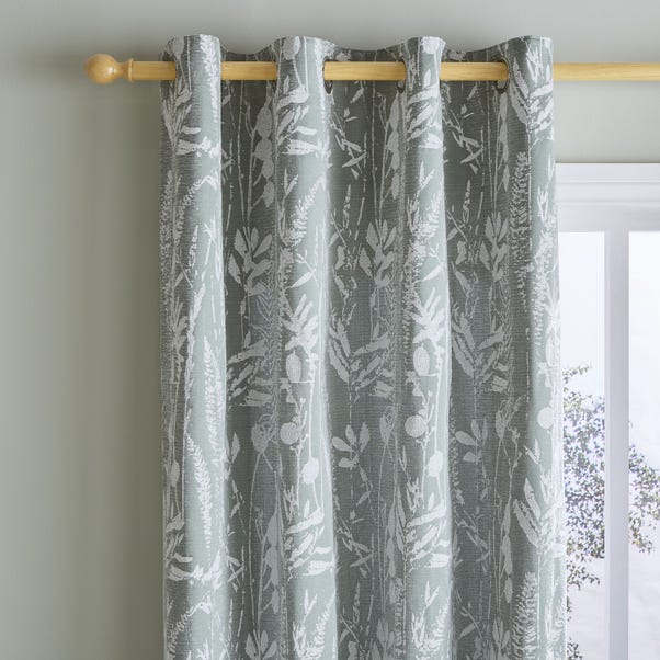 Meadow Jacquard Lilypad Eyelet Curtains image 1 of 5
