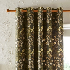 Meadow Floral Natural Eyelet Curtains