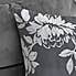 Cascade Floral Chenille Cushion Grey