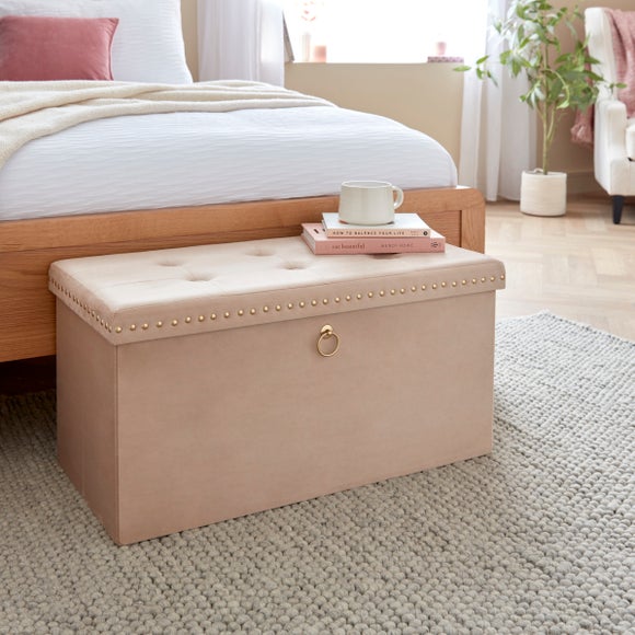 Dunelm shop cream ottoman