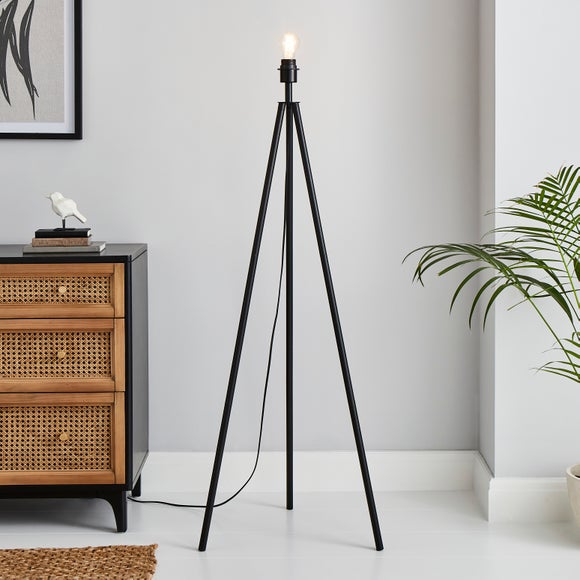 Black floor store lamp base only