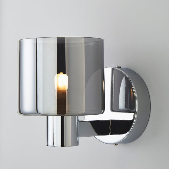 dunelm wall lights chrome