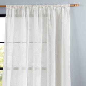 Recycled Polyester Cream Slot Top Single Voile Panel