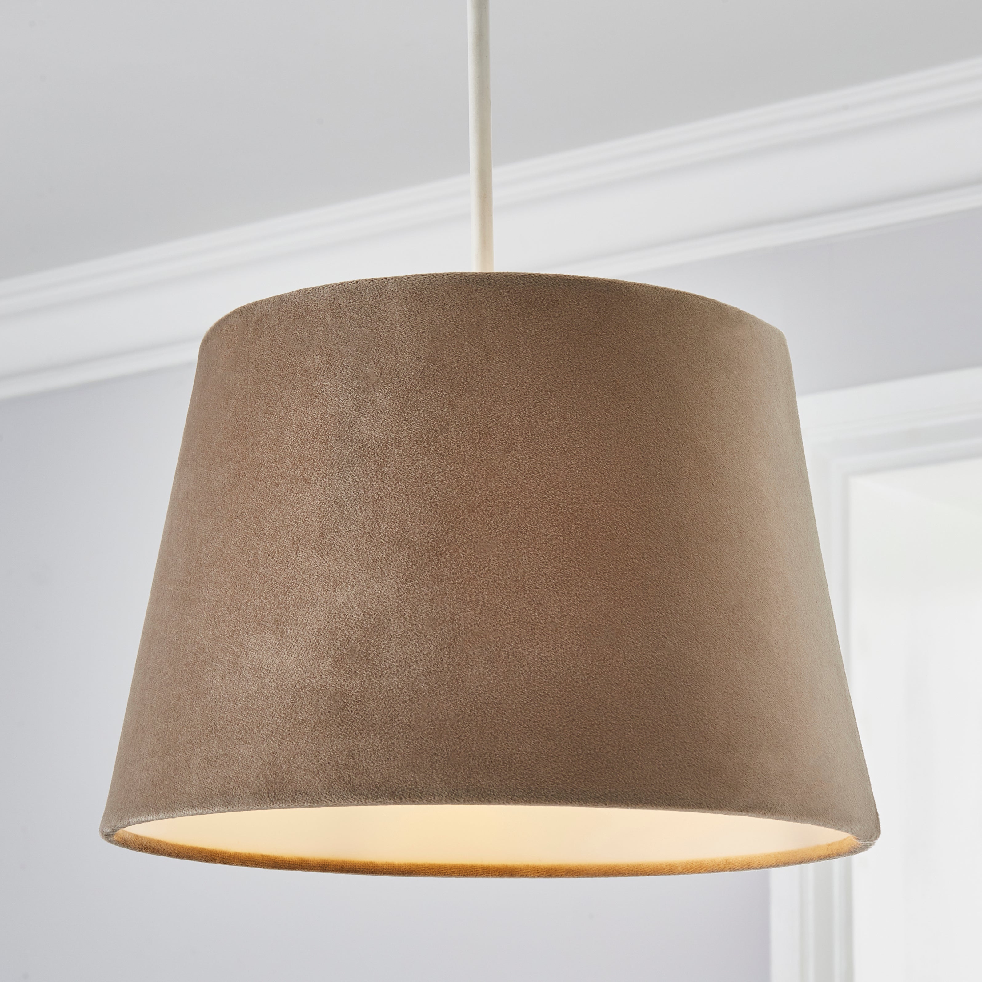 Clara 27cm Tapered Lamp Shade Brown