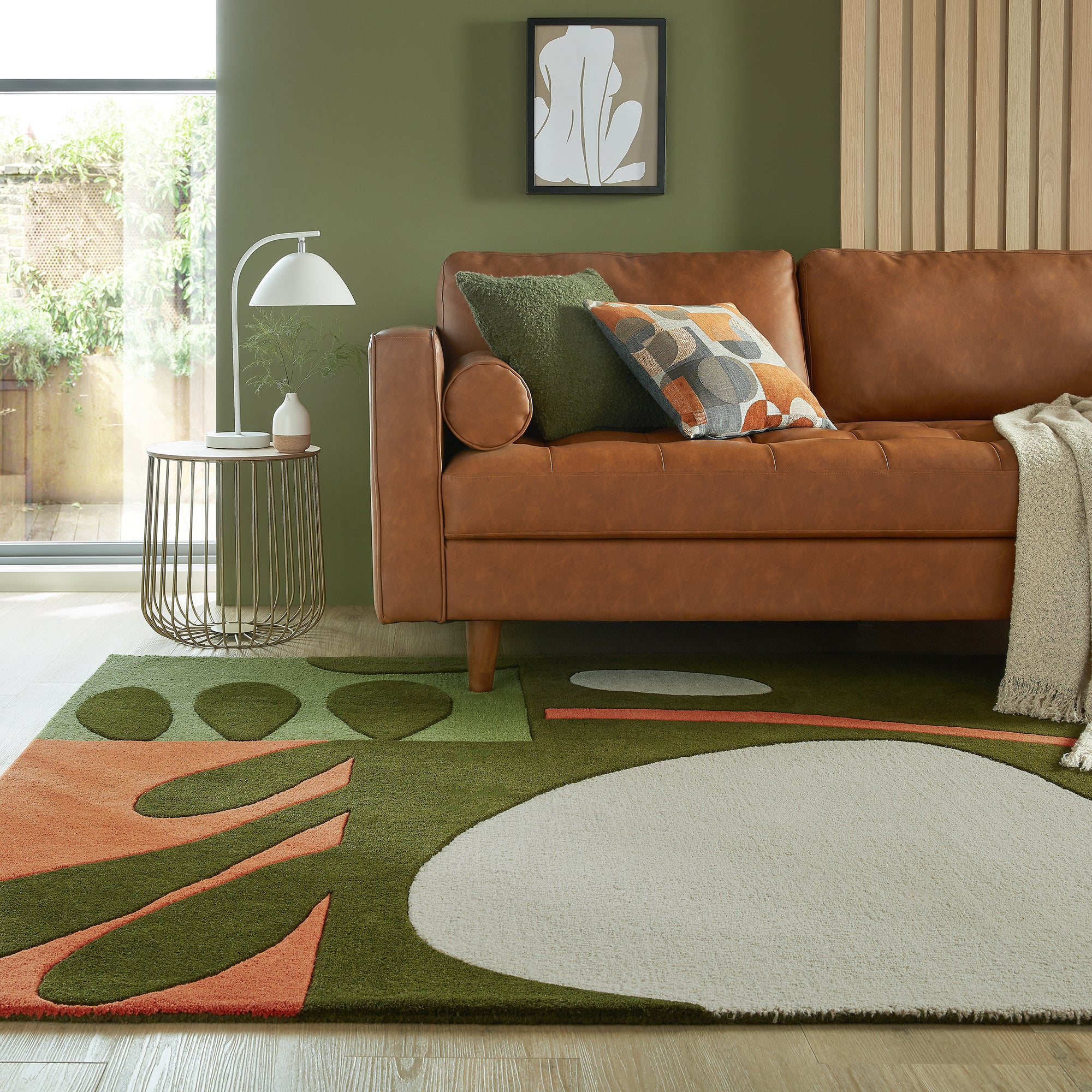 Elements Lokke Wool Rug Olive