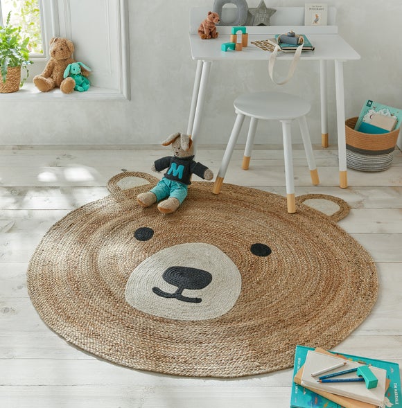 teddy bear circle rug