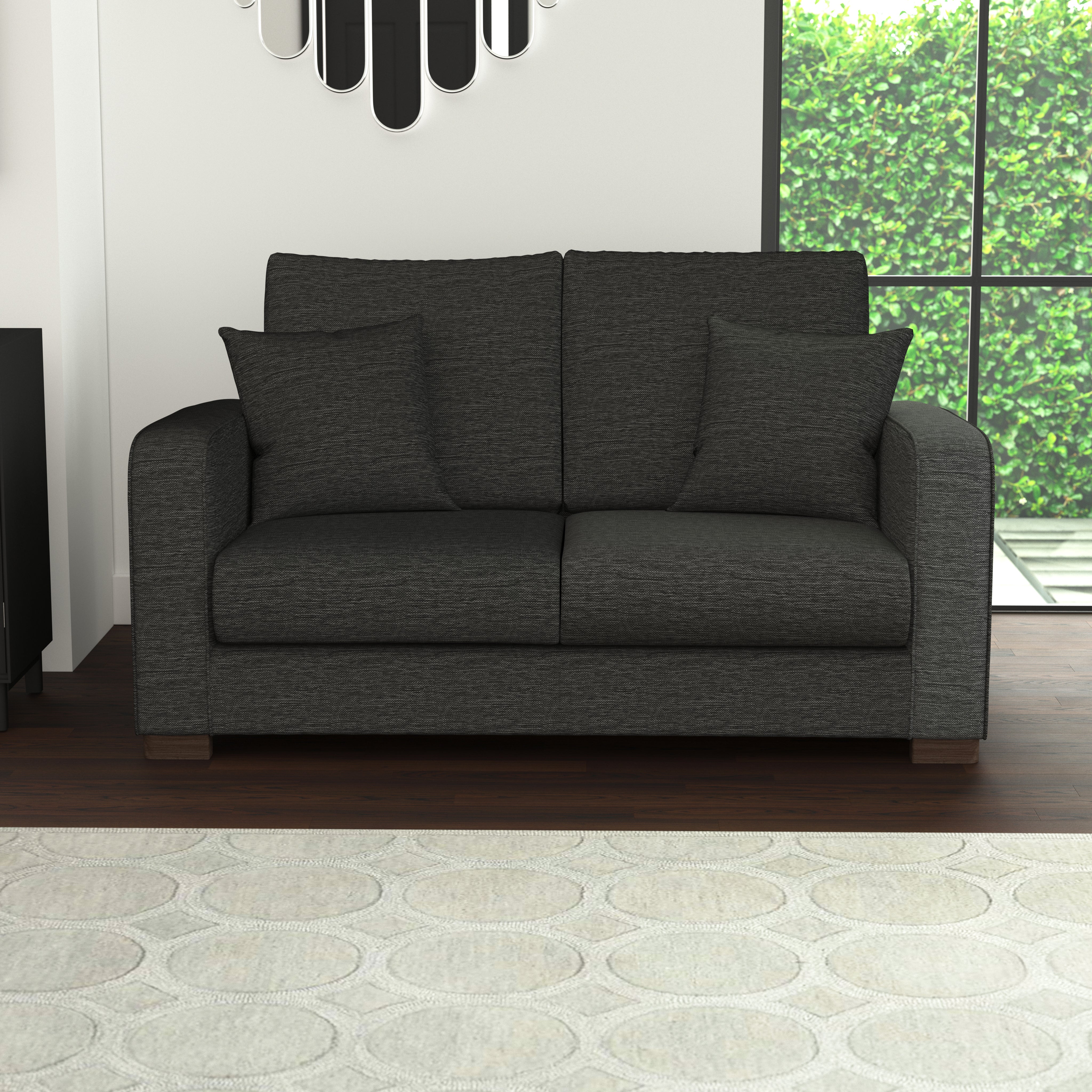 Carson Deep Sit Vivalife Stain Resistant Fabric 2 Seater Sofa Grey